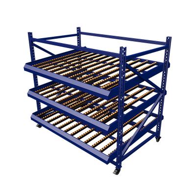 China Building Material Shops Conveying Metal Storage Cardboard Flow Racking For Warehouse Roll Picking Racks SystemMaterial Handling Equipment for sale