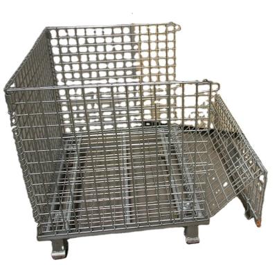 China Warehousing safe mesh pallet cage wire container for warehouseCargo storage equipment 100 for sale