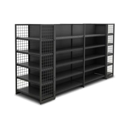 China Hot Factory Sales Double Sided Supermarket Shelf Rack Store Shelves Show Heavy Duty Shelf Storage Supermarket Shelf for sale