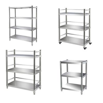 China Brand New Floor-standing Metal Multi-Layer Stored Microwave Oven Storage Rack Multifunctional Kitchen Shelf Pot Holder Factory Price for sale