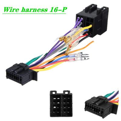 China Automobile Connector Harness 16 Pin Car Stereo Radio Wiring Harness Connector Plug ISO PI100 For Pioneer 03 On for sale