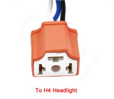 China 2 x H4 9003 Automotive Wire Wiring High Quality Ceramic Sockets for Car Headlight Made in China for sale