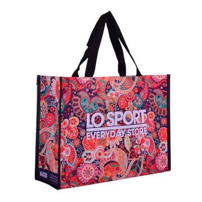 China Eco - Friendly Reusable Custom Full Print Laminated Polypropylene Eco Friendly PP Woven Bag for sale