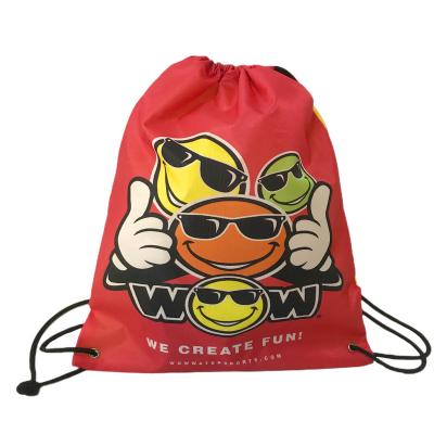 China High quality eco-friendly/reusable/mutifunctional sports drawstring polyester sublimation backpack for sale