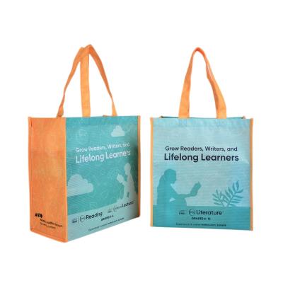 China Eco - friendly reusable customized packaging and logo printing rpet grocery bag for sale