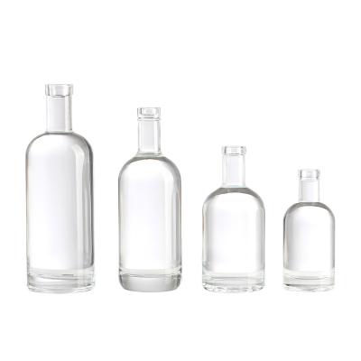 China Beverage Glass Bottle Factory Direct Sales Large Round Shape Regular Glass Bottle For Vodka for sale