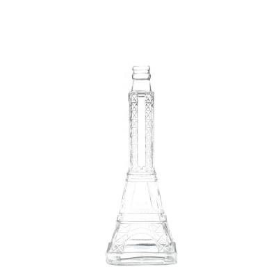 China Beverage Factory Direct Sales Custom Unique Eiffel Tower Shaped Liquor Vodka Bottle for sale