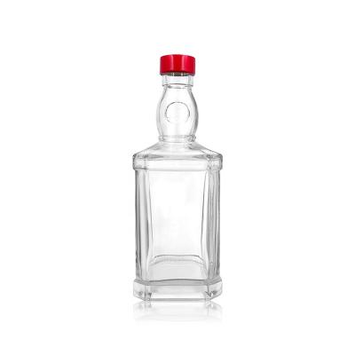 China Factory Direct Sales 700ml Glass Vodka Whiskey Beverage Liquor Bottle Screw Cap Cork Beverage For Liquor Drinks Decal for sale