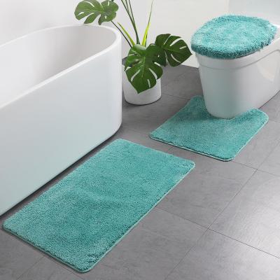 China Sustainable Luxuries 3 Pieces Set Non Slip Bath Cover For Hotel Bathroom Bath Mat for sale