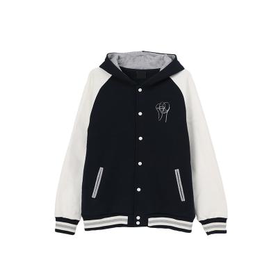 China Custom Logo Fashion Brand Fleece Children's Jacket Men's and Women's 100% Cotton Baseball Shirt Cardigan Towel Embroidery Coat for sale