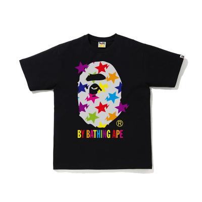 China HIGH QUALITY BAPE Brand Fashion Wholesale NEW HIGH QUALITY Summer Men's And Women's With Cotton Shorts Sleeve T-shirts for sale