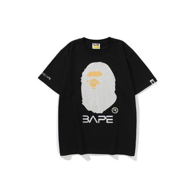 China HIGH STREET BAPE Monkey Monogram Mens and Womens Cotton Short Sleeve T-Shirt for sale