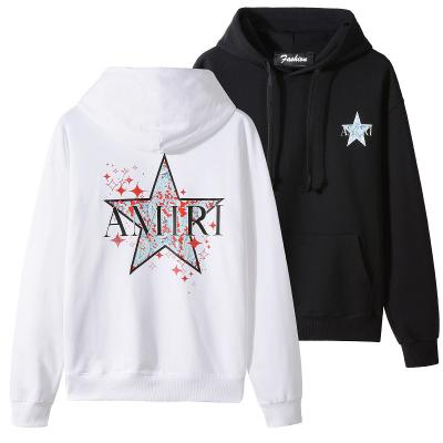 China High Quality Graffiti Casual Stain Star Pocket Brand Pullover Fashion Hooded Printed Hoodie For Men And Women for sale