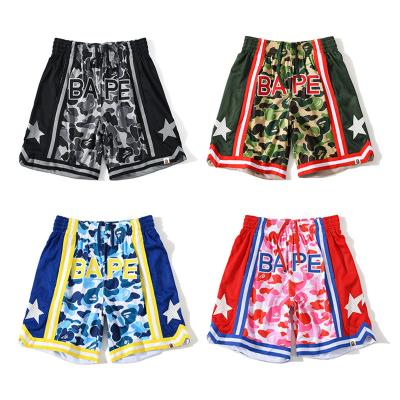 China Japanese breathable 100% cotton summer fashion brand BAPE sports camouflage five star sports casual shorts medium pants pants for sale