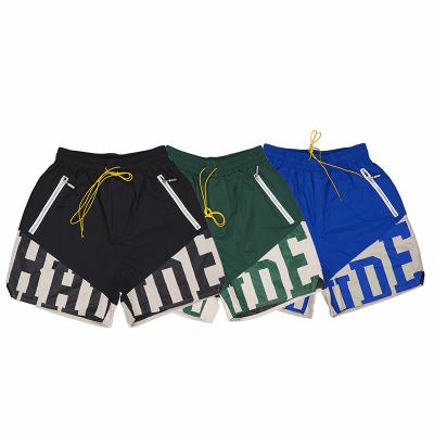 China Spandex/cotton new fashion trend brand men's and women's pants RHU22SS loose casual shorts with matching monogram print for sale