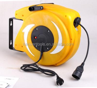 China Wall Mounted Industrial Equipment 15m Automatic Retractable Plastic Cable Reel for sale