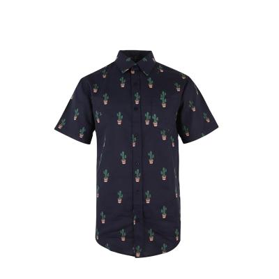 China Factory Sustainable Supplier Short Sleeve Printed New Fancy Beach Design 100 Polyester Mens Hawaiian Shirts for sale