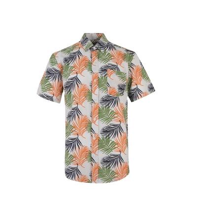 China Polyester Microfiber Summer Fancy Mens Beach Shirt Colorful Floral Printed Best Viable Sale Western Vintage for sale