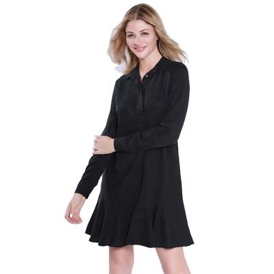 China Best Viable Selling High Fashion Custom Short 100% Cotton Black Dress For Women for sale