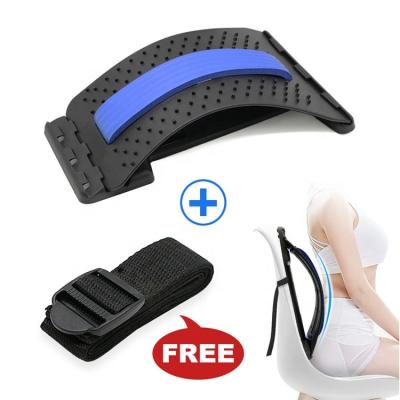 China Convenient Back Massager for Bed & Chair & Car, Spinal, Lower & Upper Lumbar Support Multi-Level Muscle Pain Stretcher Relief (Black/Blue) for sale