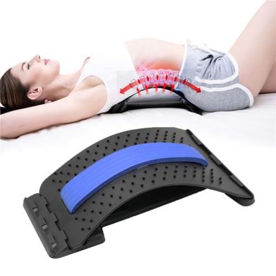 China Convenient Back Massager for Bed & Chair & Car, Spinal, Lower & Upper Lumbar Support Multi-Level Muscle Pain Stretcher Relief (Black/Blue) for sale