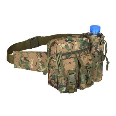 China Water Proof Tactical Waist Bag Adjustable Sling Fanny Pack Waterproof Belt Bag With Water Bottle Pouch For Fishing Hunting Camping Hiking for sale