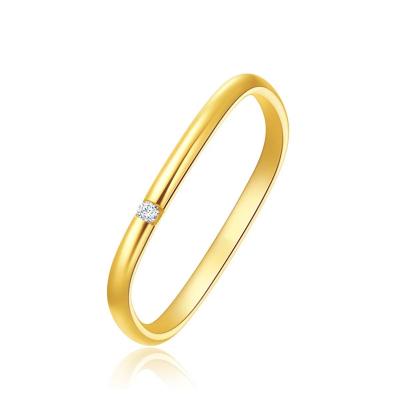 China Simple Fashion Trendy Delicacy Gold Plated 925 Sterling Silver Small Diamond Square Ring For Women Jewelry for sale