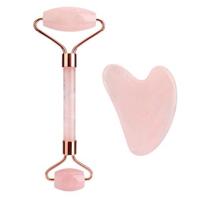 China It depends on the jade you choose the best-selling 2021/2021 Rose Quartz Beauty Handheld Face Massage Roller Jade Roller Gua Sha Rose Jade Roller For Face for sale