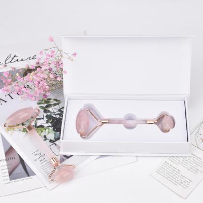 China It depends on the jade you choose Pure Beauty Wholesale Jade Roller For Face Crystal Facial Massager Anti Aging Jade Quartz Natural Stone Pink Rose With Box for sale