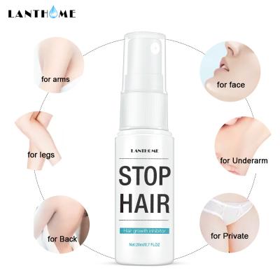 China 20ML Powerful Permanent Hair Removal Spray Stop Hair Growth Inhibitor Painless Shrink Pores Peel Repair Gentle Essence for sale