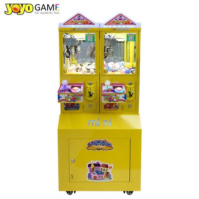 China Indoor Metal Mini Claw Machine Münzbetriebenes Arcade Spielzeug 3 Jahre + Vergnügungsspiele Spielzentren mit Teddybären zu verkaufen