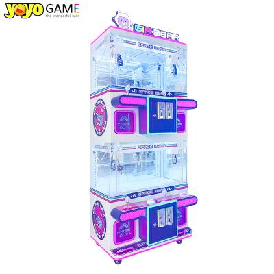 Cina Giochi a monete 4 giocatori Catch Key Chain Toy Claw Machine Crane Mini Claw Game Machine in vendita