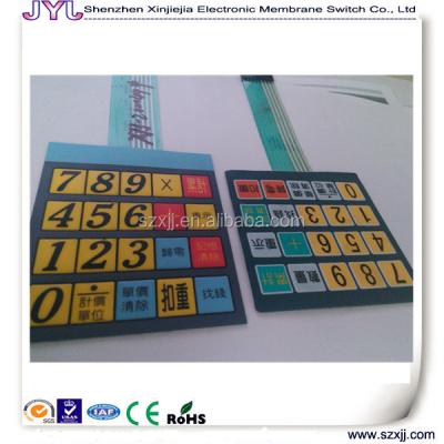 China custom numeric UV-resistance membrane keypad JYJ4250 for sale