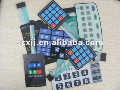 China Kinds of switch panel keypad /keyboard /push button membrane switch panel PET/PC/PVC for sale