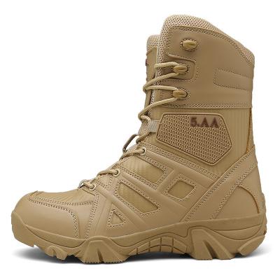 China Jungle Boots High Delta Outdoor Tactical Military Leather Ankle Flat Men's Motorcycle Camping Boots For Men for sale