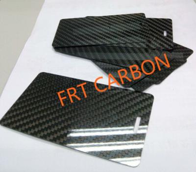 China Custom Cnc Cutting Carbon Fiber Sheet 0.25mm 0.5mm 1mm 56mm 78mm Voor naamkaart Visiecart Baggage Tag Te koop