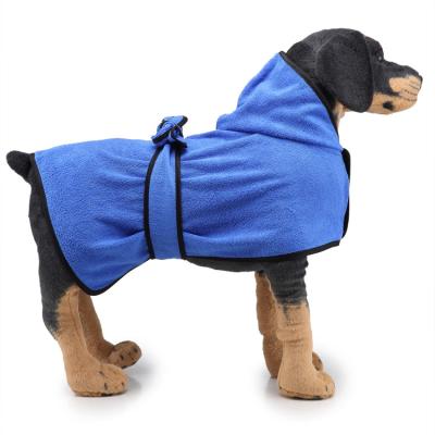 China Sustainable Luxury Comfortable Pet Drying Baby Absorbent Hooded Dog Bathrobe Cleaning Towel for sale