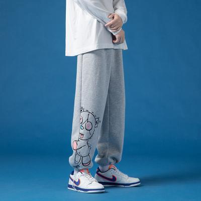 China 2021 Autumn new Japanese blue bottom breathable large size printing casual pants M-5X HK21453-S40 pants for sale