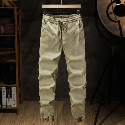 China With USB Fashion Drawstring Outdoor Elastic Men's Soft Letter Cargo Pants G3637 S63 Decorative Check 128 for sale