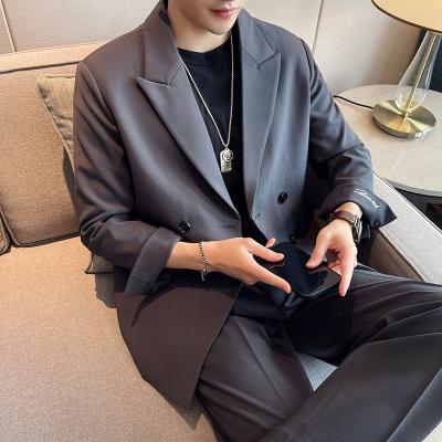 China Others CIA Loose Suit Men's Handsome Double Breasted Suit Breastplate Suit A207-LJT819-S200 for sale