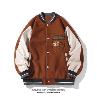 China Anti-pilling bottom 2022 Autumn New Hong Kong Style white plus size baseball jacket M-5X HJ22494-S90 for sale