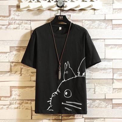 China The Other Lunan Clothing2021 Summer New Japanese White Brick Wall Large Size Printing Short Sleeve T-shirt S-5X HT21108-S25 for sale