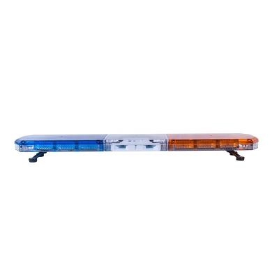 China With Siren And Speaker Emergency Vehicle Roof Rescue Light 12v24v Long Row Led Warning Trailer Amber And Blue Alarm Light Flashing Light for sale