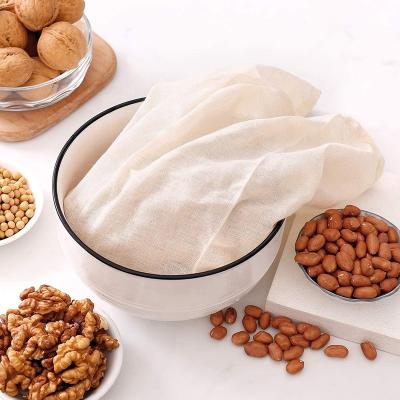 China Hot Selling High Quality Hotels Recycling Filter Hemp Drawstring Nut Milk Bag for sale