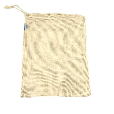 China Eco Friendly Reusable Cotton Mesh Product Bag Set With Drawstring for sale