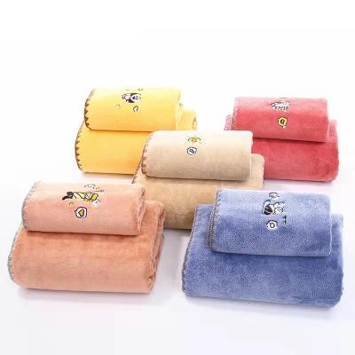 China Hot Selling QUICK DRY Two Piece Microfiber Towel Bath Towel Set for sale