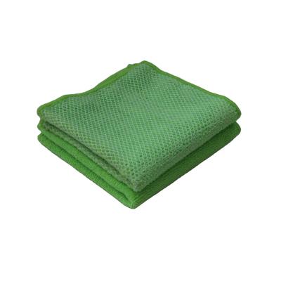 China Sustainable Microfiber Green Warp Knitted Terry Towel With Net for sale