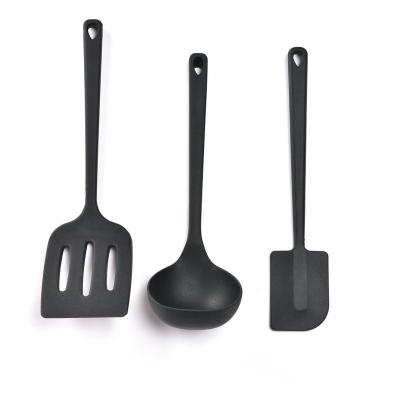 China Sustainable 3pcs Silicone Kitchen Cookware Set Soup Pocket Spatula Slotted Turner for sale