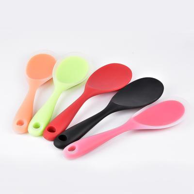 China Silicone Rice Spoon Paddle Food Service Spoon Eco-Friendly Sustainable Heat Resistant Cookware Sets for sale