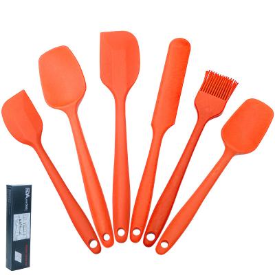 China Viable DIY 6pcs Silicone Kitchen Cookware Set High Heat Resistance Cooking Spatula Set for sale